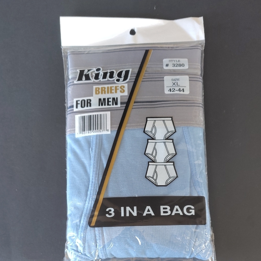 Vtg Style Full Cut Briefs Men's Size XL 3-Pack